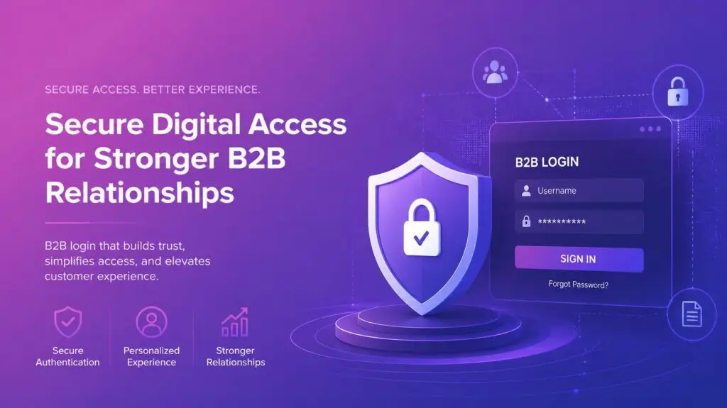 B2B secure login and digital access - improving customer experience with authentication security