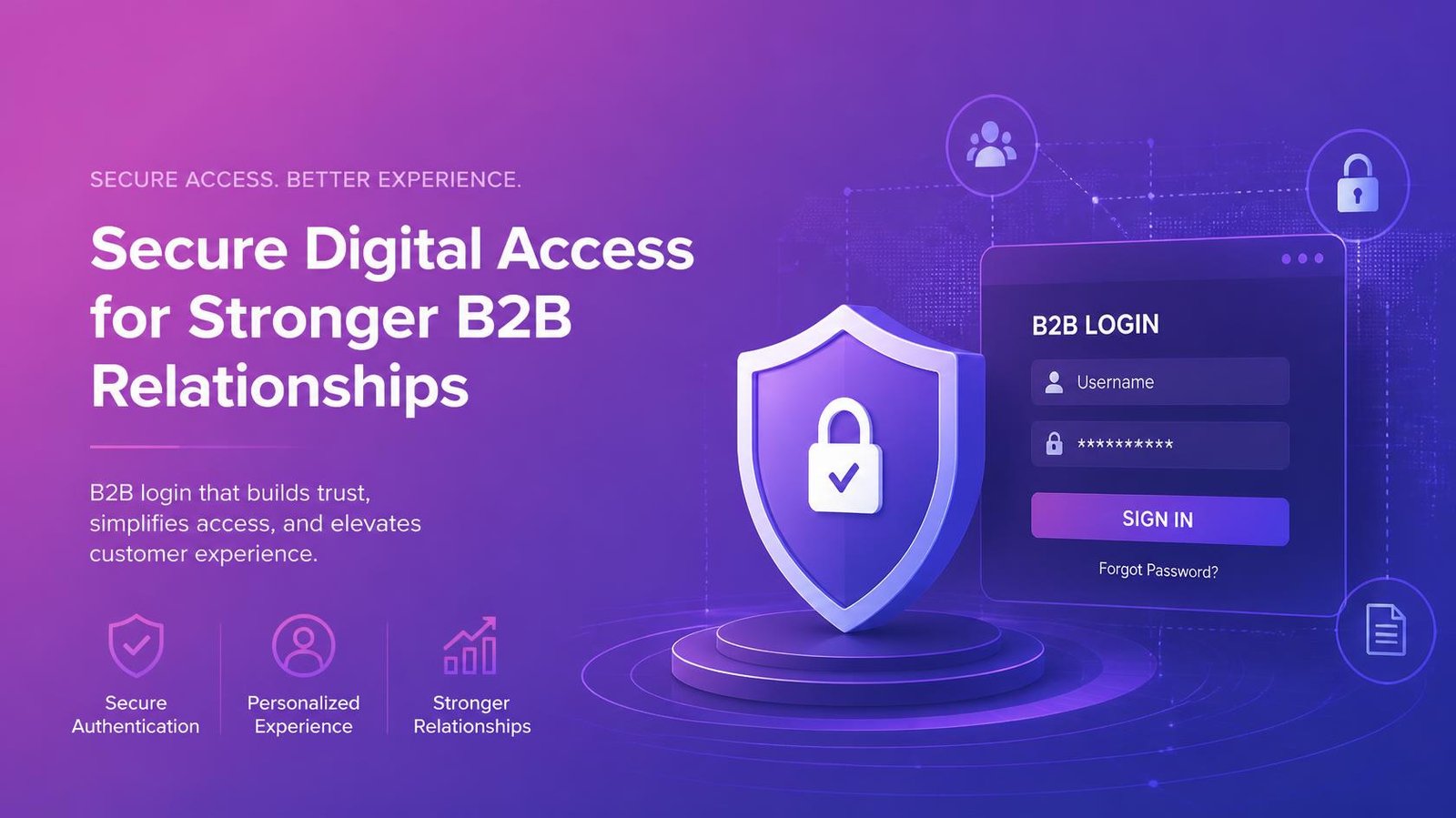 B2B secure login and digital access - improving customer experience with authentication security